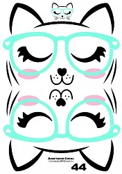 Наклейки "Котик" 2 компл. на листе