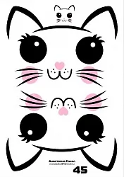 Наклейки "Кошечка" 2 компл. на листе