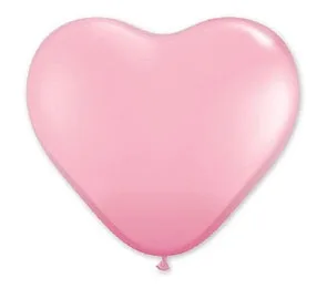 И 12"/30см Сердце, Пастель, нежно-розовый  (100 шт.) / Испания