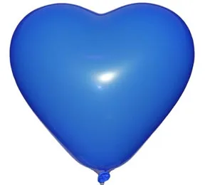 И 12"/30см Сердце, Пастель, Небесно-синий  (100 шт.) / Испания