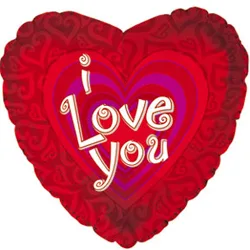 И 9 Сердце Я люблю тебя (одно в другом), Красный / 1 шт /