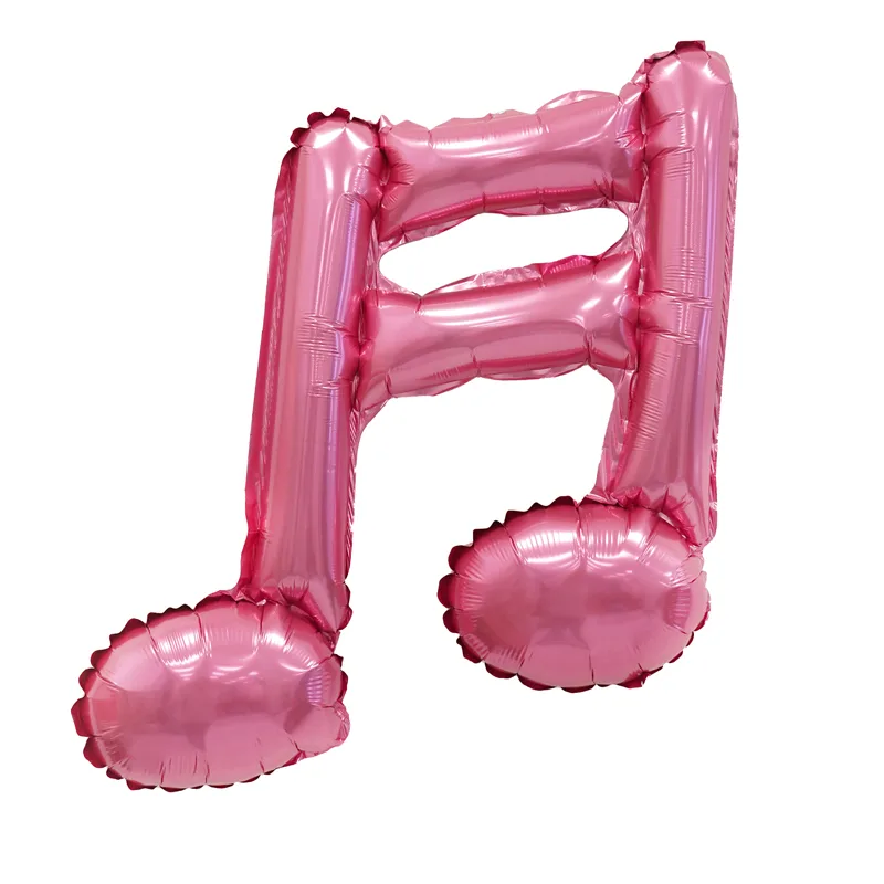 К 14"/36 см  Нота двойная розовая мини/1 шт./(Китай)