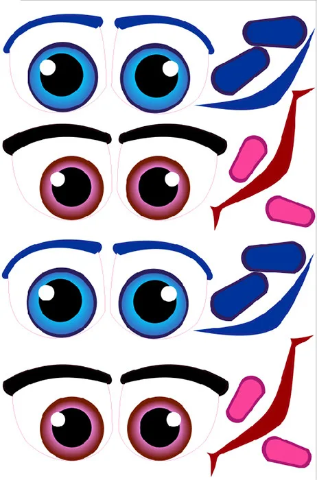 Наклейки "Фиксы" / 4 компл. на листе / (Россия)