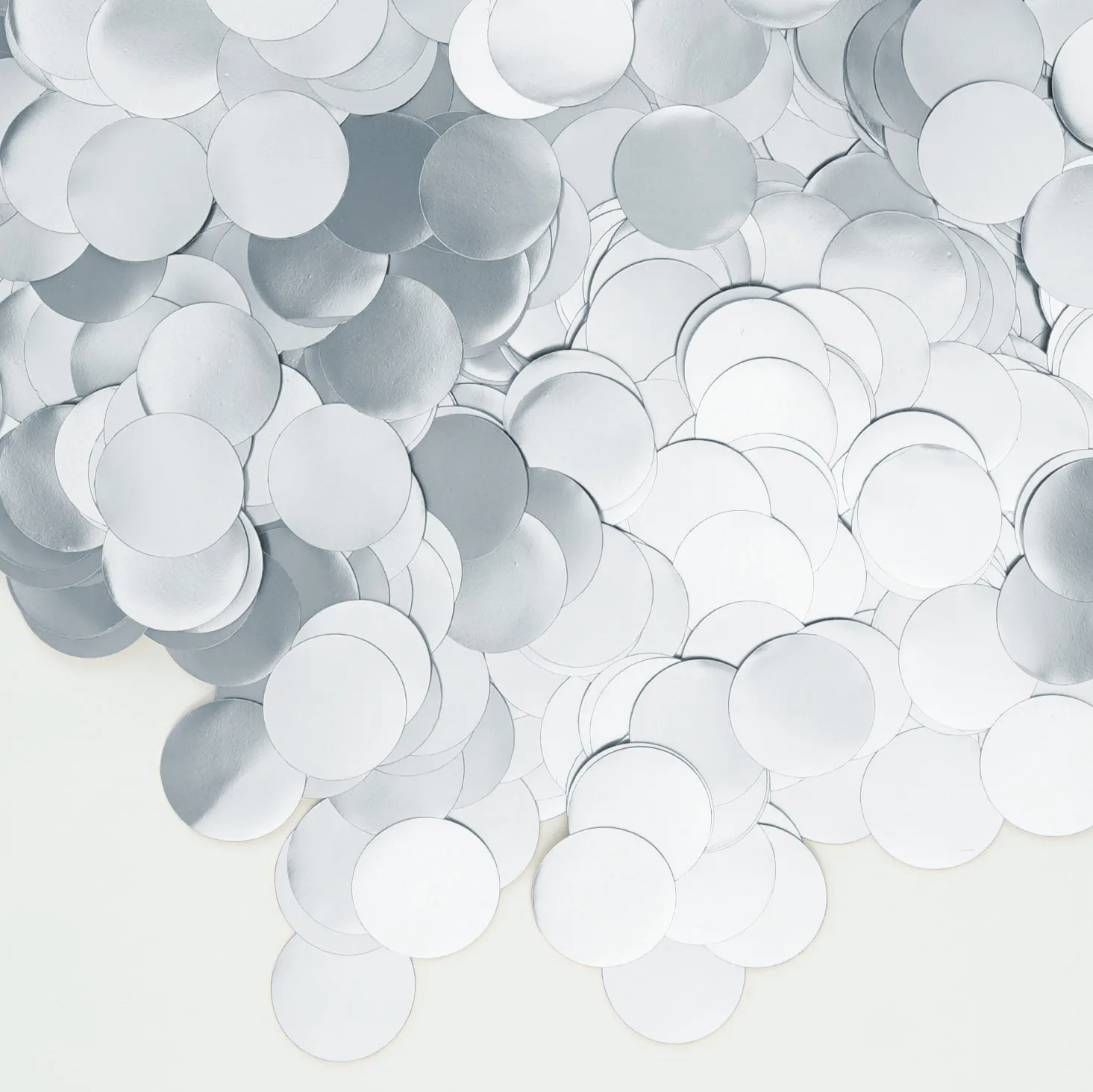 Конфетти фольга Круг, Серебро, Хром, 1 см, 50 г.