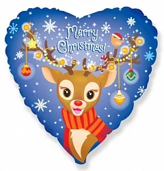 И 18 Сердце Рождественский Олененок/ 1 шт / (Испания)