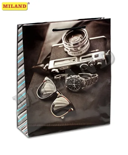 Пакет подарочный ламинированный Будь на стиле (М) 18х24х8