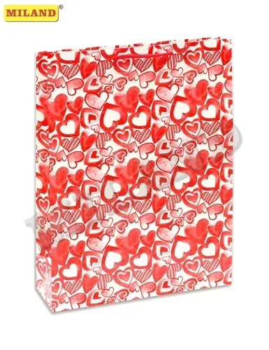 Пакет подарочный Для влюбленных (L) 26.4*36*11.5