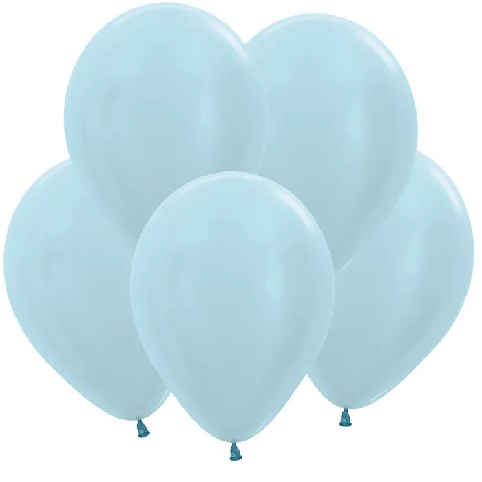 S Перламутр 12"/30см Голубой / Blue / 50 шт. / (Колумбия)