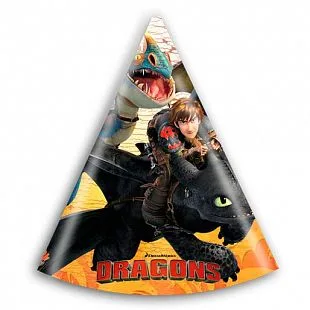 Колпаки "Драконы" / набор 6 шт./