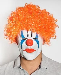 Маска "Клоун" Оранжевый волос/ 1 шт./ Китай