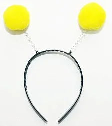 Ободок "Желтые шары" на пружинке