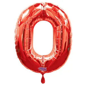 G 40"/102см Цифра "0" Red, 1 шт. (Италия)