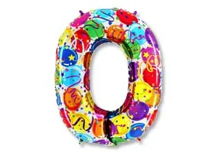 G 40"/102см Цифра "0" Шары, 1 шт. (Италия)