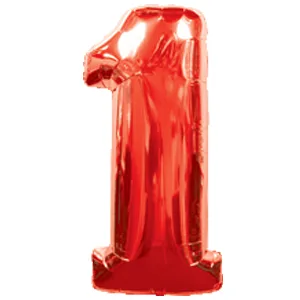 G 40"/102см Цифра "1" Red, 1 шт. (Италия)