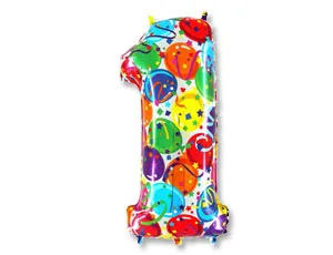 G 40"/102см Цифра "1" Шары, 1 шт. (Италия)