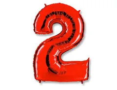 G 40"/102см Цифра "2" Red, 1 шт. (Италия)