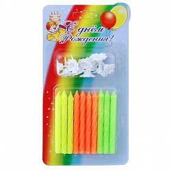 Свечи Ассорти светлое, 6 см, 10 шт