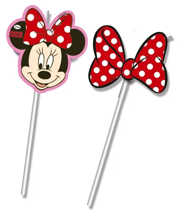 Трубочки коктейльные "Минни Кафе" / 6 шт.