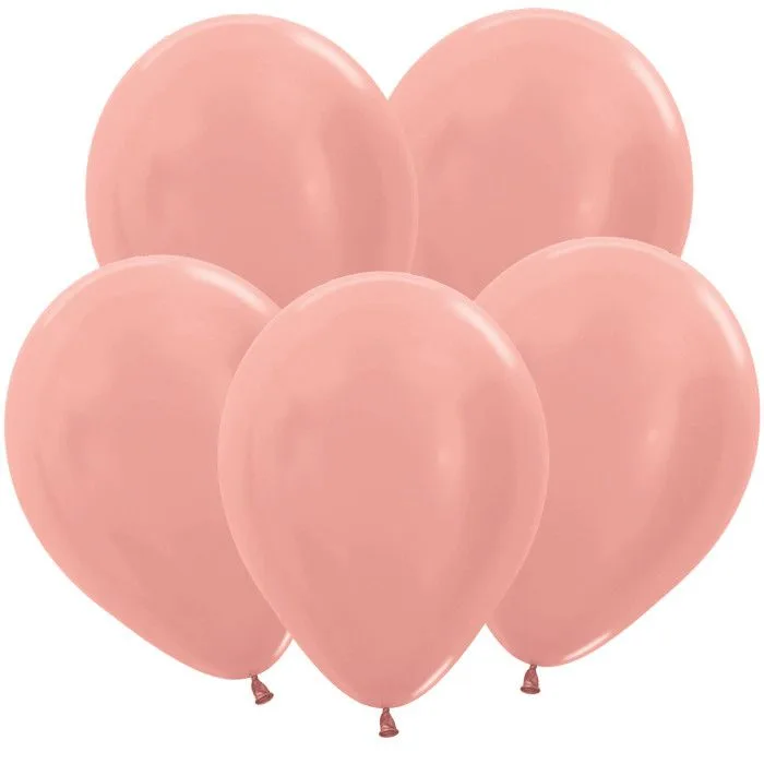 S Метал 10"/25см Розовое золото / 100 шт. / (Колумбия)