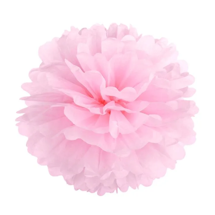 Бумажный помпон Нежно-Розовый, 20 см