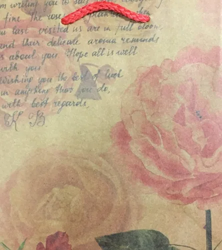 Пакет подарочный Акварельная роза (S Kraft) 12 х 15 х 9