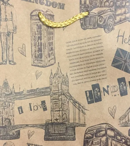 Пакет подарочный Великобритания (S Kraft) 12 х 15 х 9