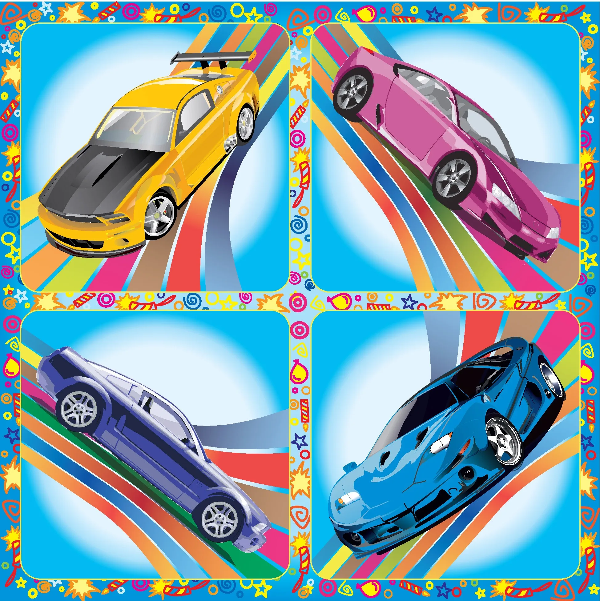 Салфетки "Веселуха" Тачки (уп. 12 шт.)