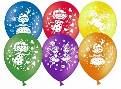 К 12"/30см Для девочек, Пастель, Ассорти, 2 ст. / 50 шт.(Китай)