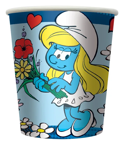 Стакан "Смурфики", 210мл., 10 шт.,