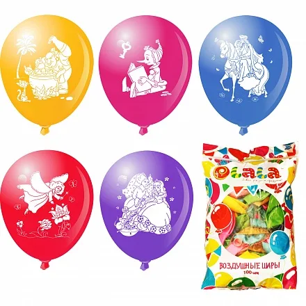 О 12"/30см  Сказки, Пастель,Ассорти/ 100 шт.