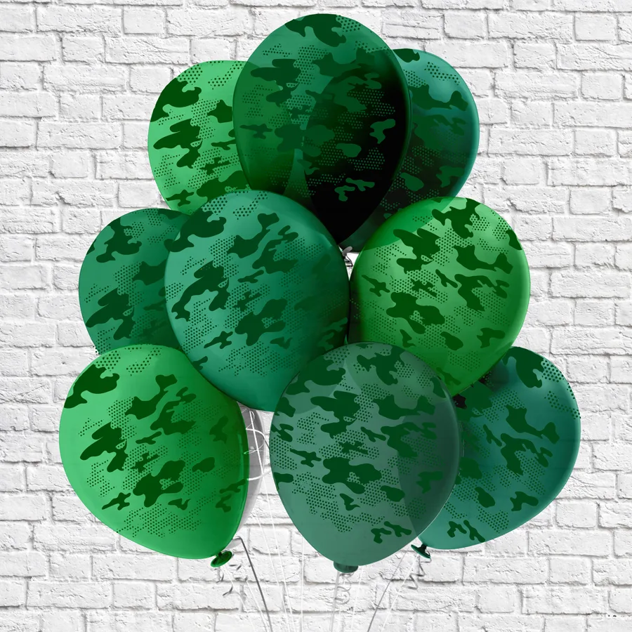 Б 12"/30см Камуфляж металлик, кристалл, пастель /25 шт./уп.(Таиланд)