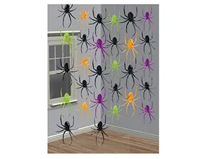 Гирлянда вертикальная Пауки 2,1м/ 6шт