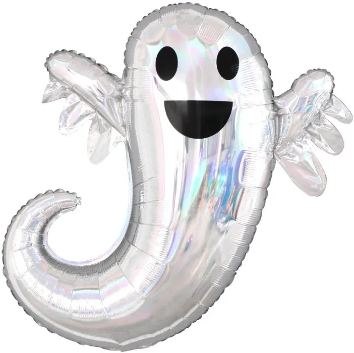 F 37"/94см Привидение, Серебро, Голография, 1 шт.(Китай)