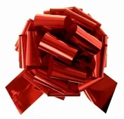 Бант  Шар металлик Красный 8 см. 50 шт.