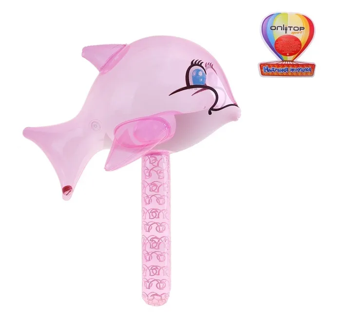 Игрушка надувная Молоток Дельфин, звук 40см.