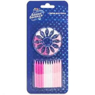 Свечи Ассорти для девочек, 6 см, 24 шт.