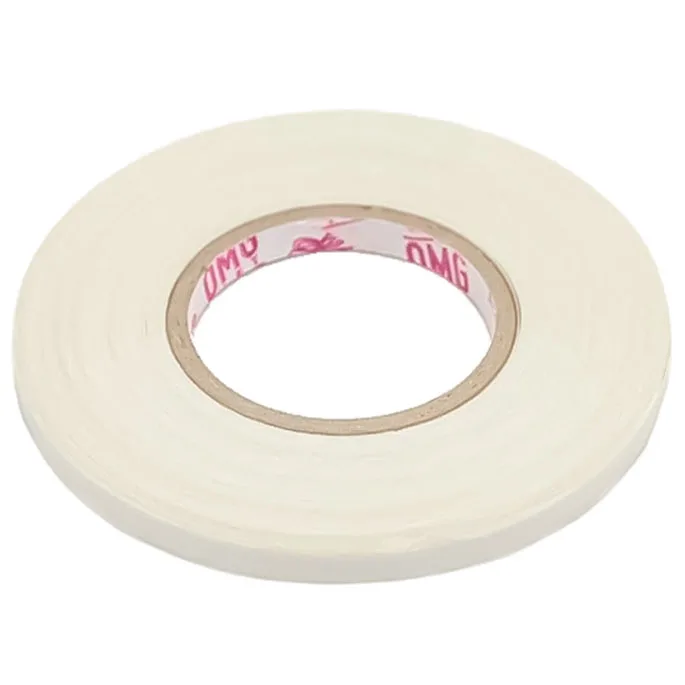 Скотч двухсторонний (5 мм*22,86 м) на бумажной основе, Прозрачный, 1 шт.