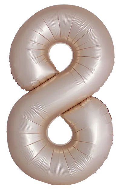 И 34"/86см Цифра, 8 Slim, Звездное Золото, Матовый, 1 шт. в уп. (Испания)