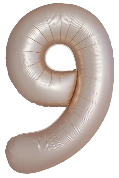 И 34"/86см Цифра, 9 Slim, Звездное Золото, Матовый, 1 шт. в уп. (Испания)