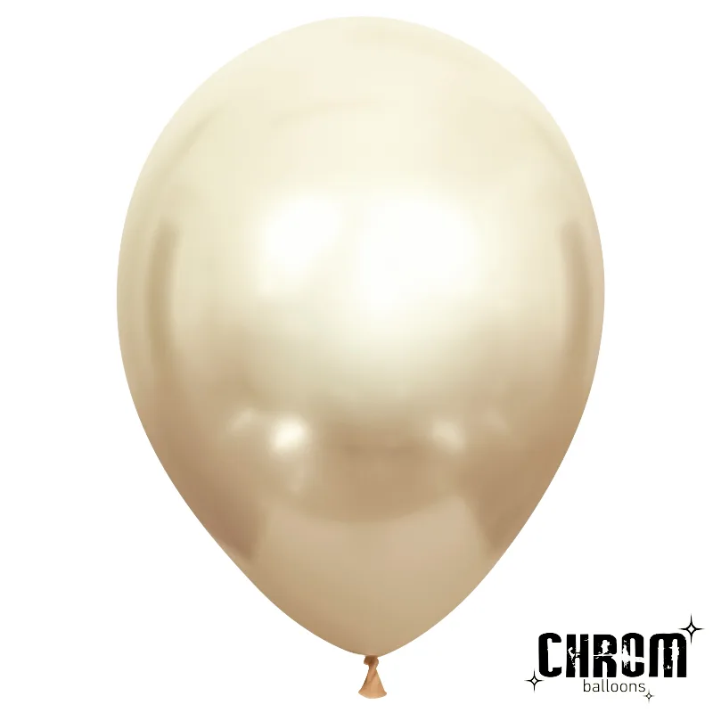 К 10"/25см Белое золото, Хром, 50 шт.(Китай)