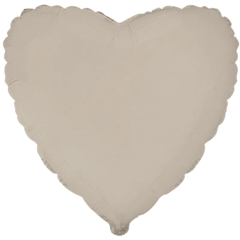 И 18"/46см Сердце Крем сатин матовый / 1 шт / (Испания)