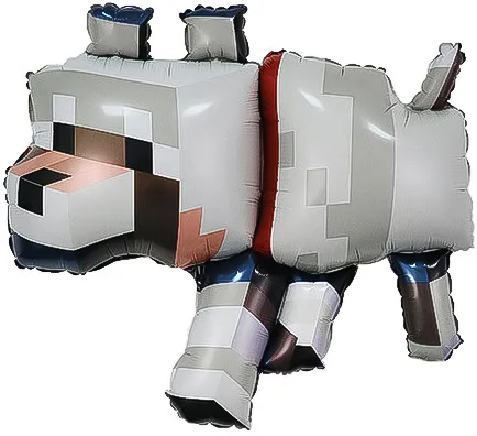 F 35"/89см Пиксельный волк, 1 шт.(Китай)