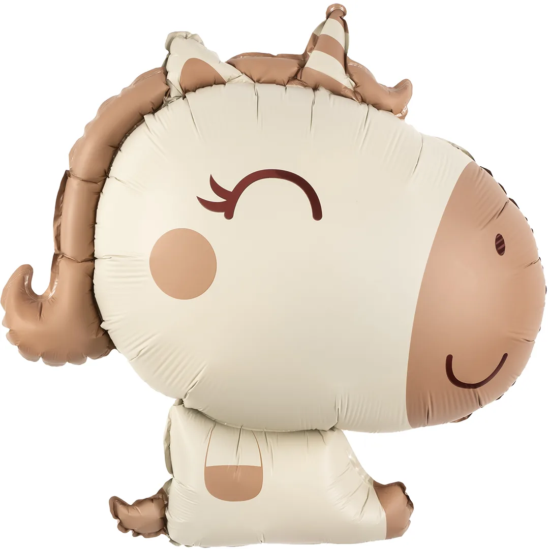 F 31"/79см Милый единорог, Бежевый, Сатин, 1 шт. в уп.(Китай)