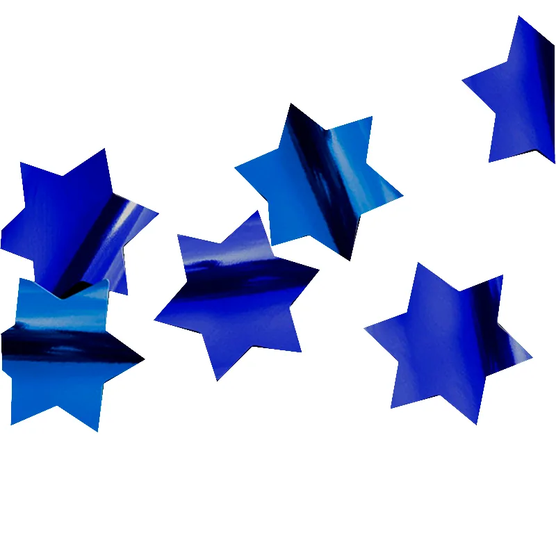 Конфетти фольга, "Звезды синие" 3 см/30 гр./(Китай)