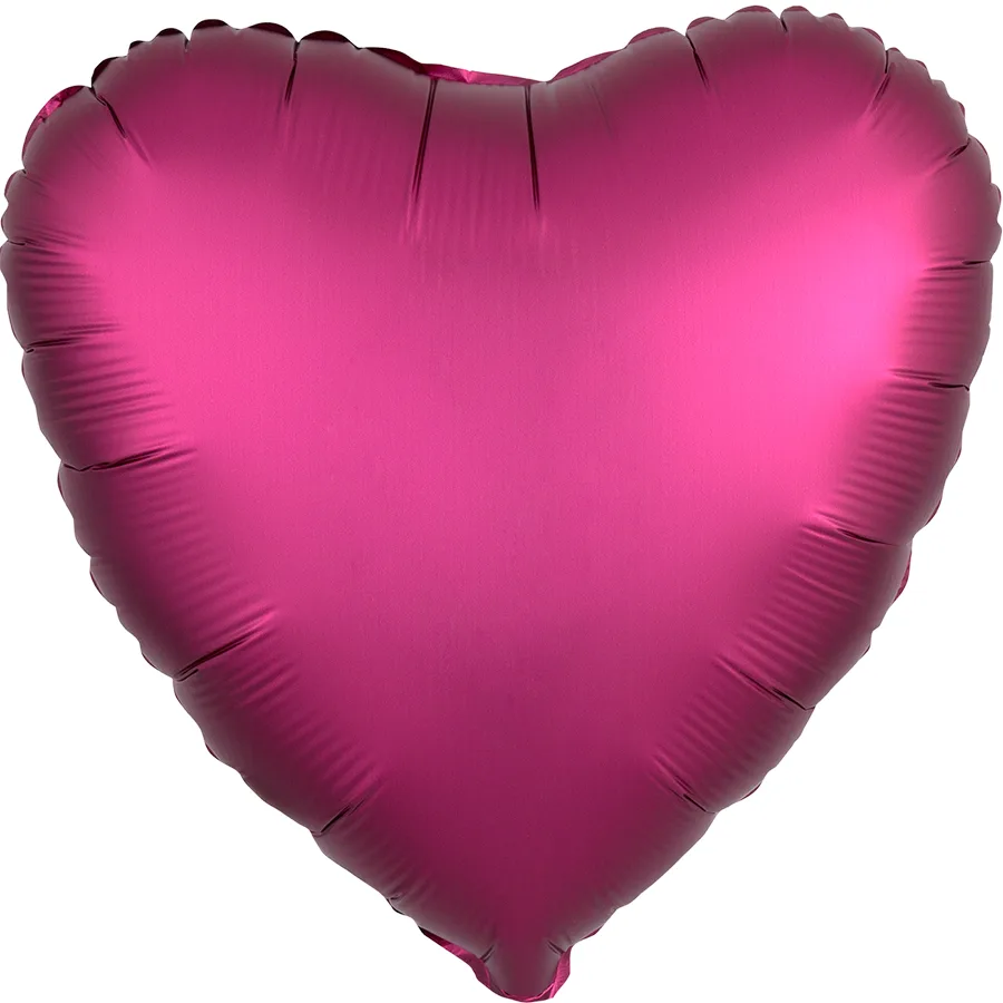 А 18"/46см Сердце Гранат Сатин Люкс в упаковке, 1 шт./(США)