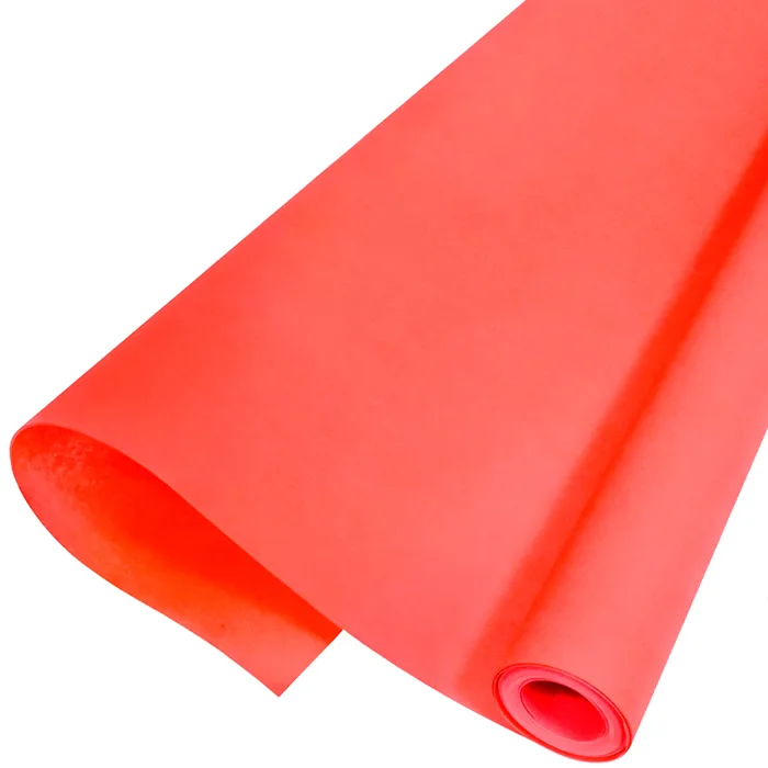 Пергамент флористический Ярко-красный/ рулон 50см*10м/(Россия)