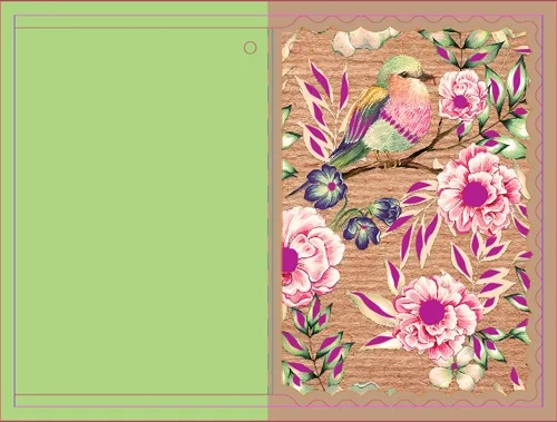 Мини открытка  Заморская птица   (20 шт.)