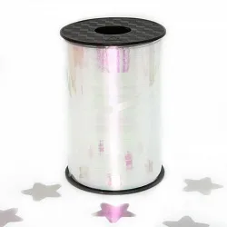 Лента Металлик (0,5 см*250 м) Северное сияние, Белый, Голография/ (Китай)