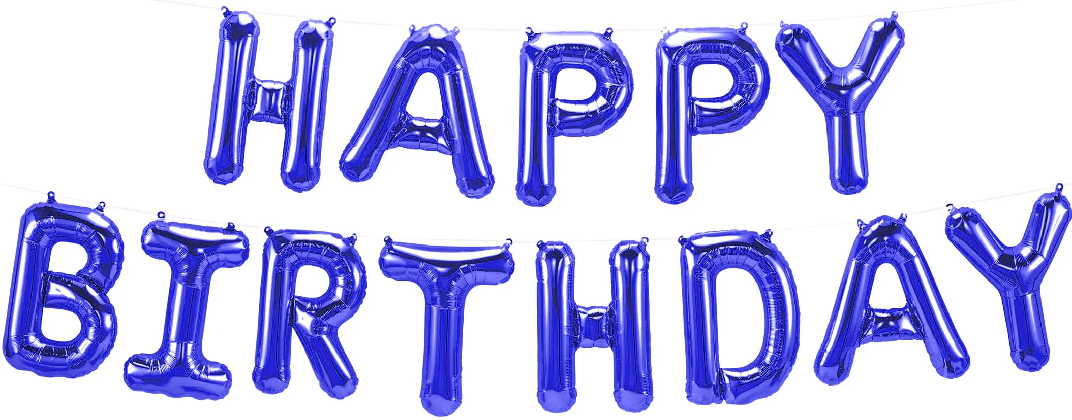 F 16"/41 см  Надпись  "Happy Birthday", Синий, 1 шт. в упак./ Китай