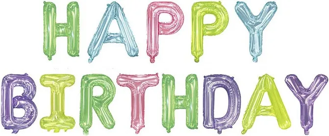 F 17"/43см "Happy Birthday", Ассорти, Кристалл, 1 шт. в упак. / Китай